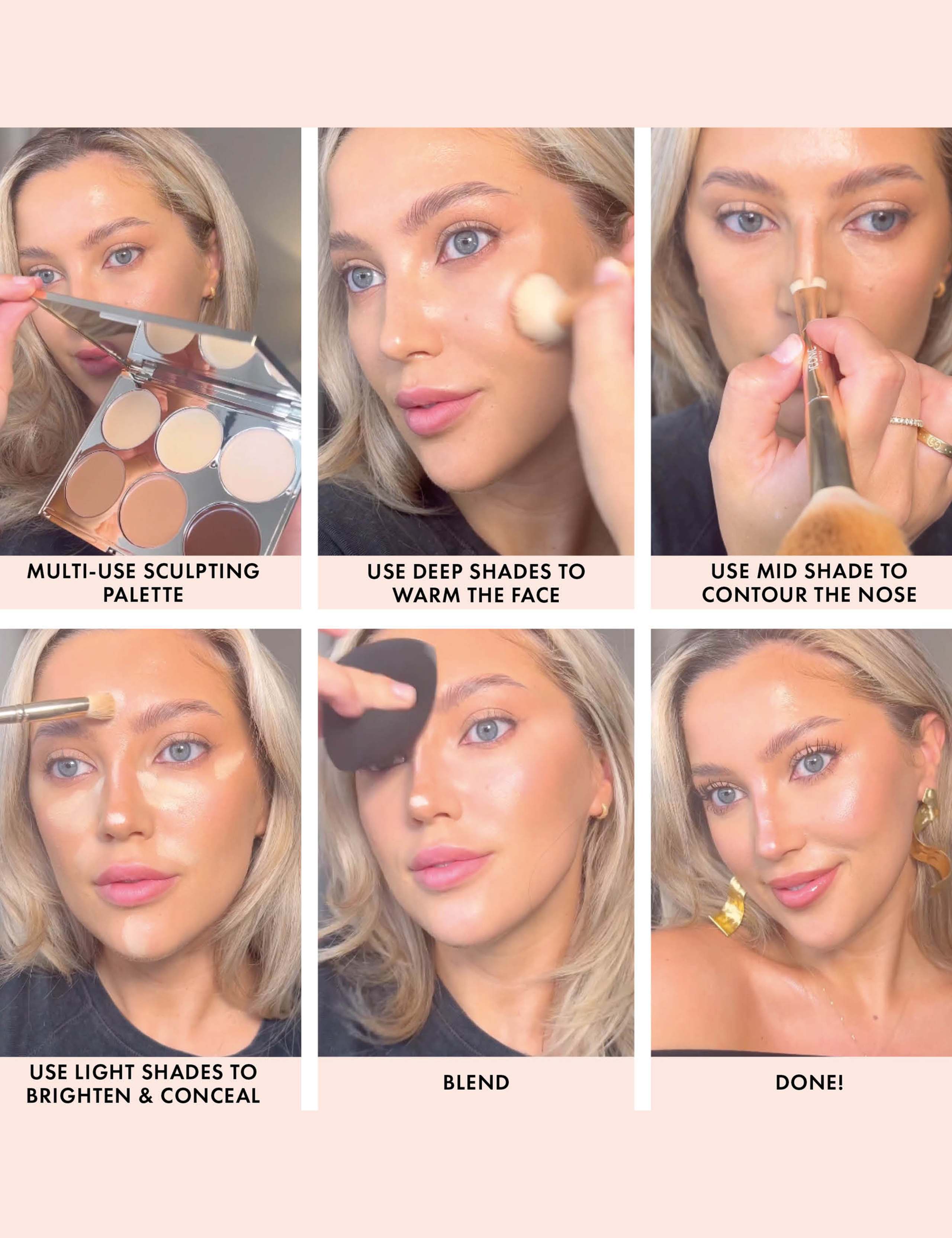 ICONIC London Multi-Use Sculpting Contour Palette, imported from the UK