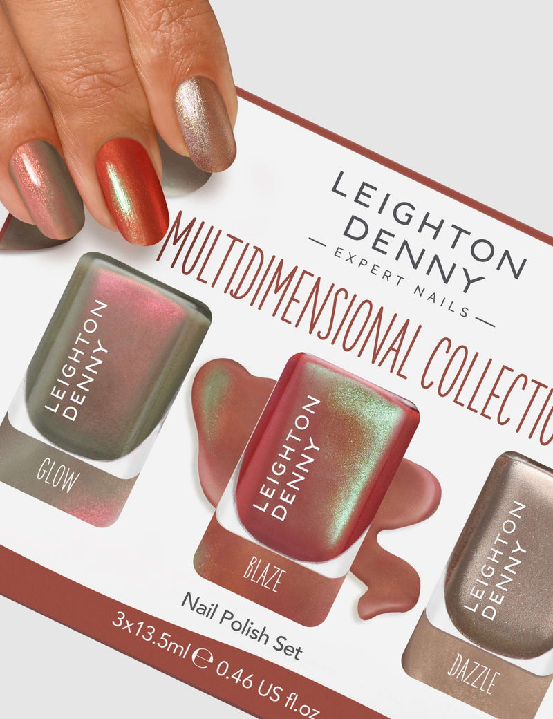 Leighton Denny Multidimensional nail polish gift set 3x13.5ml, imported from the UK