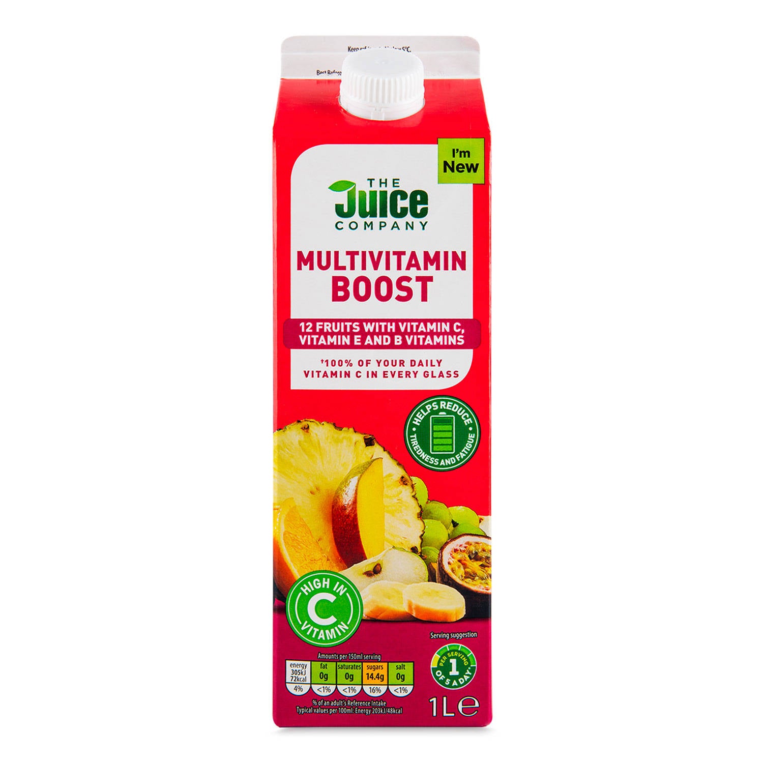 Multivitamin Boost juice drink with added vitamins, UK version