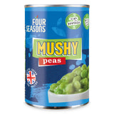 Canned mushy peas in a can (British brand)