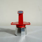 Gemini Express Moka Pot Red Vintage Inspired Coffee Brewer, UK version