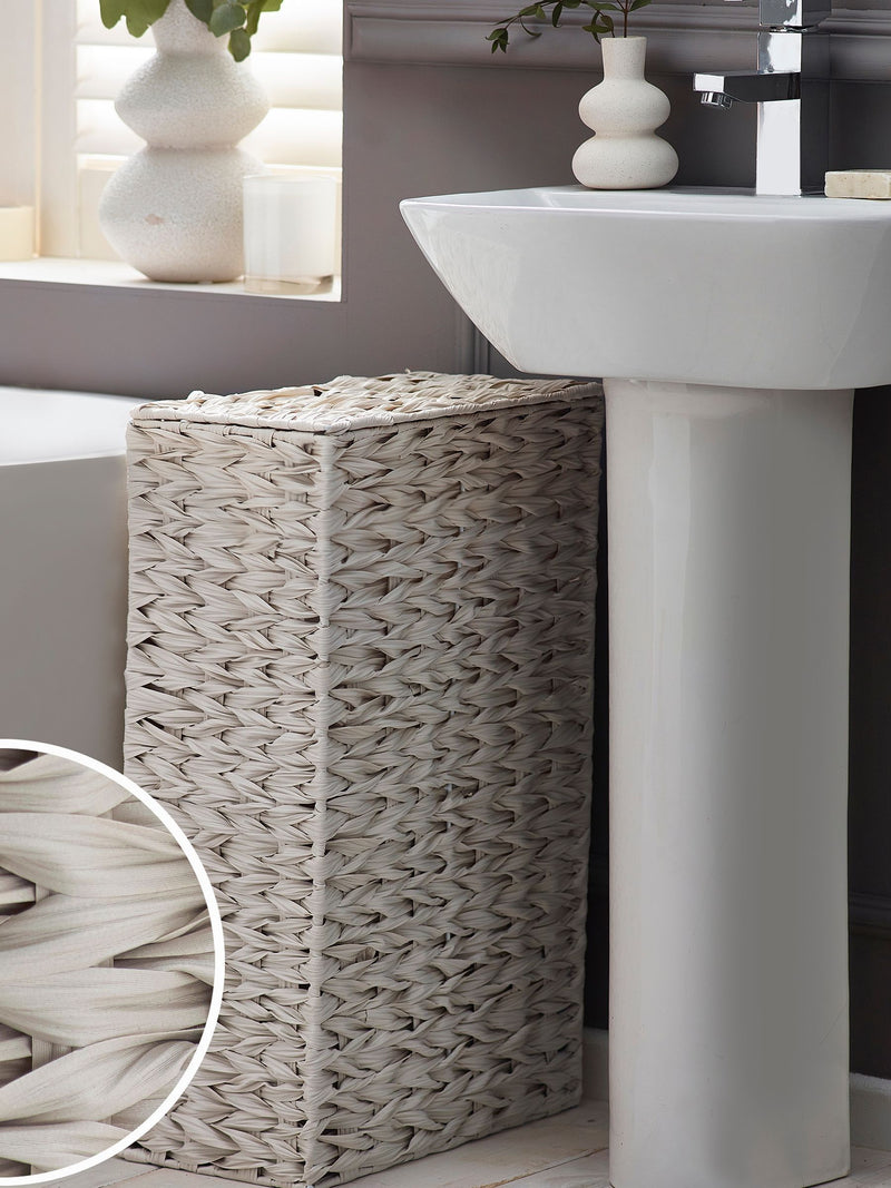 Cream Hepworth Wicker Effect Slimline Laundry