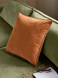 Furn Pumpkin/Mocha Meridian Velvet 55 x 55cm Cushion Cover