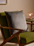 Furn Charcoal/Moss Meridian Velvet 55 x 55cm Cushion Cover