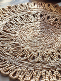 Natural jute woven placemats set of 2, imported from the UK