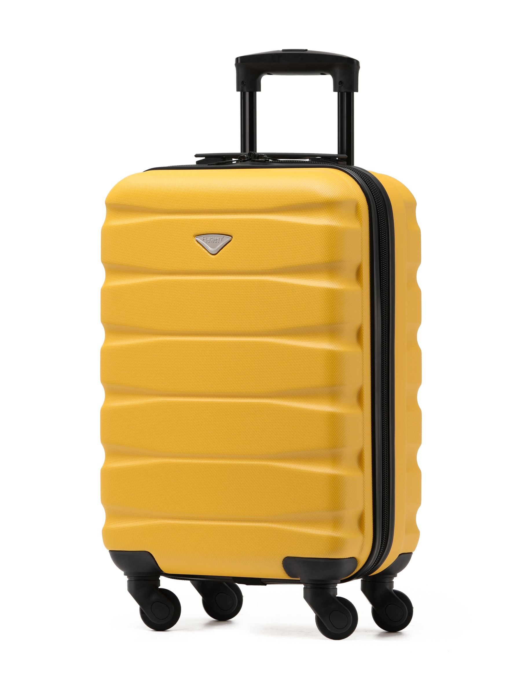 Flight Knight Yellow/Black Hard Shell ABS Easyjet Size Cabin Carry On Case