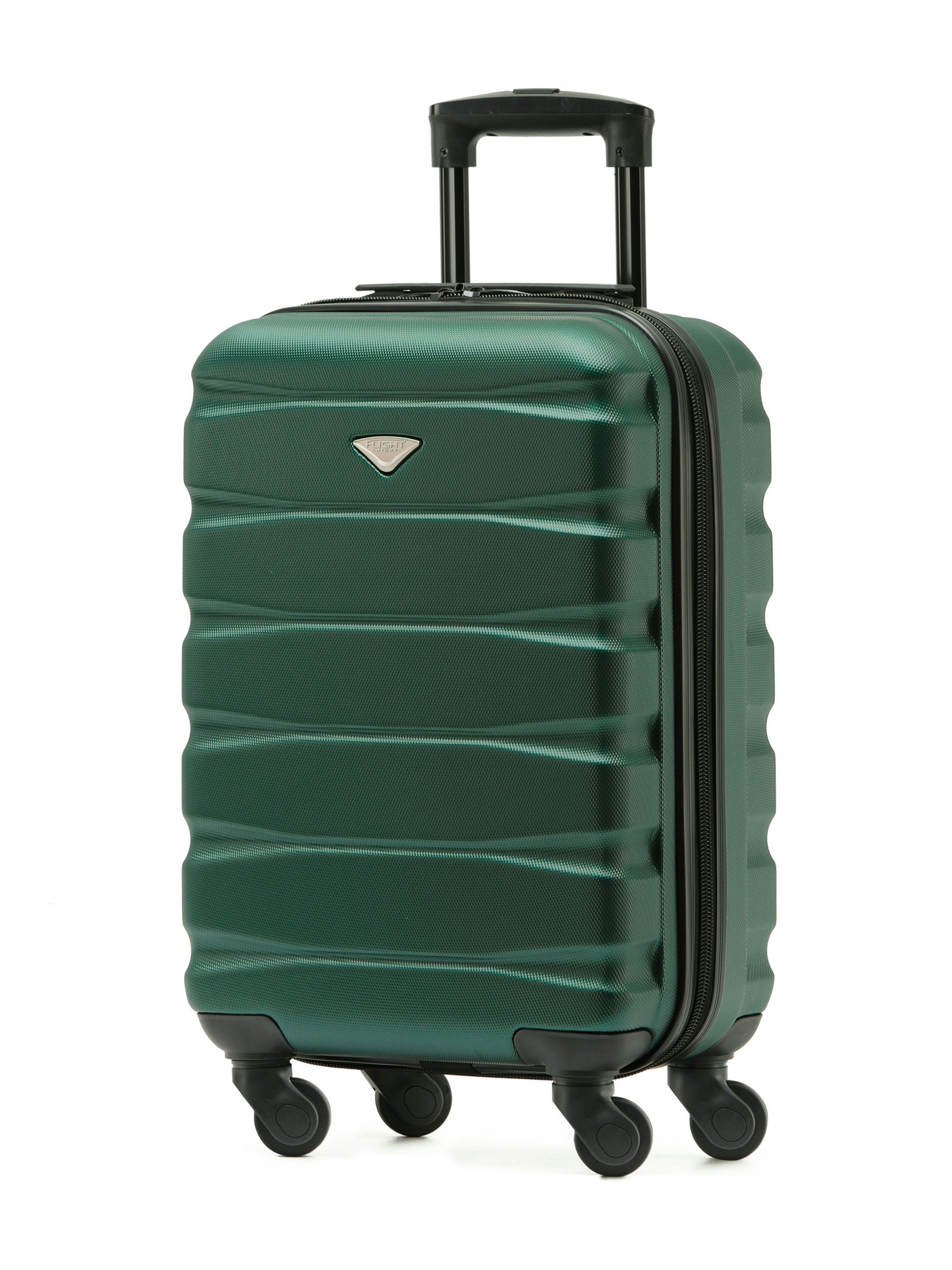Flight Knight Forest Green/Black Hard Shell ABS Easyjet Size Cabin Carry On Case