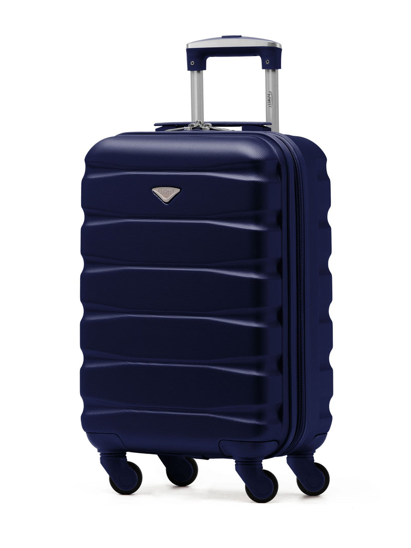 Flight Knight Navy Hard Shell ABS Easyjet Size Cabin Carry On Case