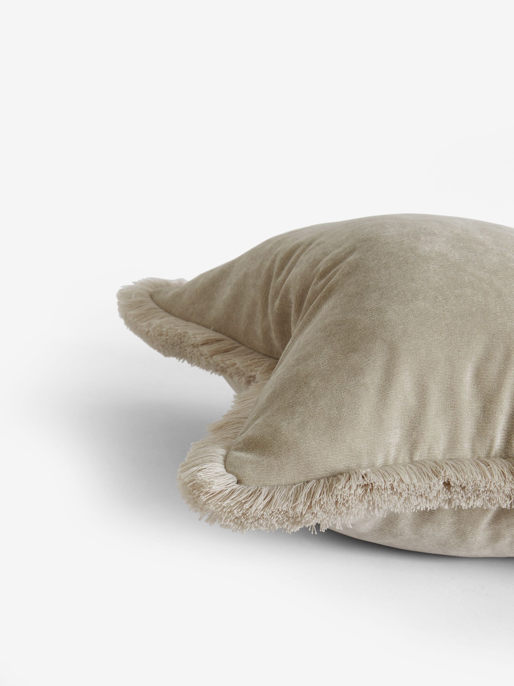 Stone Natural soft velour cushion 45x45cm, UK version