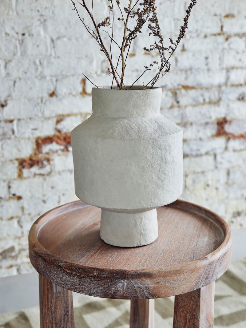 French Connection Natural Papier Mache Vase 30cm - British product