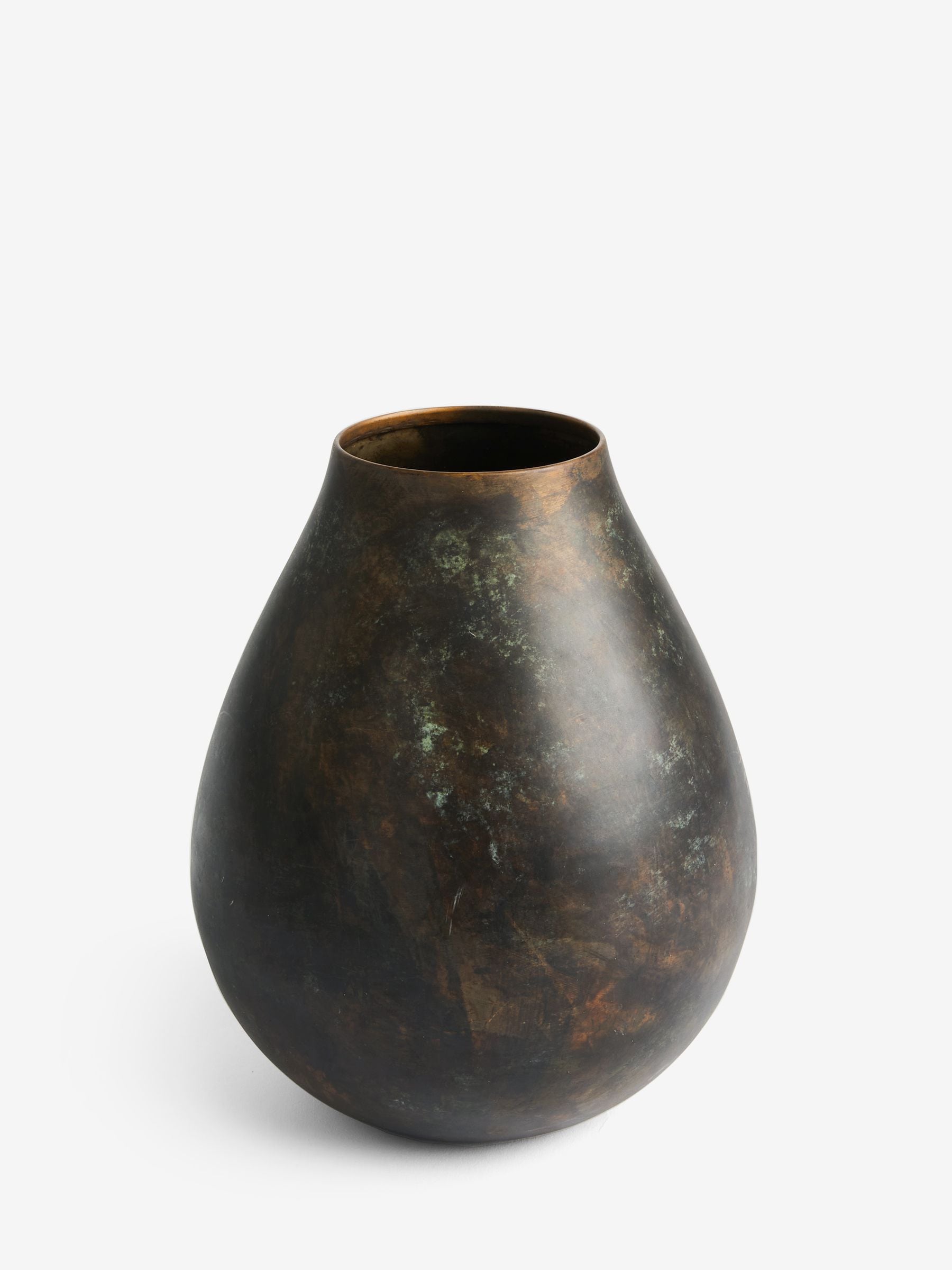 French Connection Black/Bronze Patina Metal Vase 21.5cm - British product