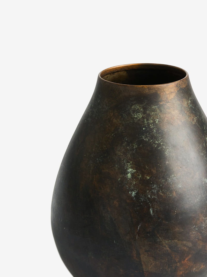 French Connection Black/Bronze Patina Metal Vase 21.5cm - British product