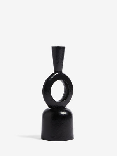 Next French Connection Black Rustic Taper Candle Holder 23cm Height- Buy online at McGrocer
