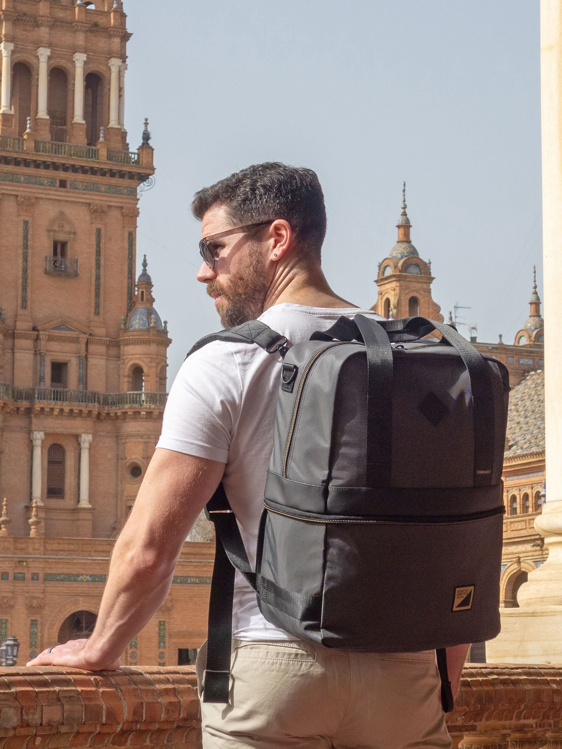 Graue, erweiterbare Kabinen-Max-Bordtasche unter dem Sitz 20-30L, importiert aus dem Vereinigten Königreich