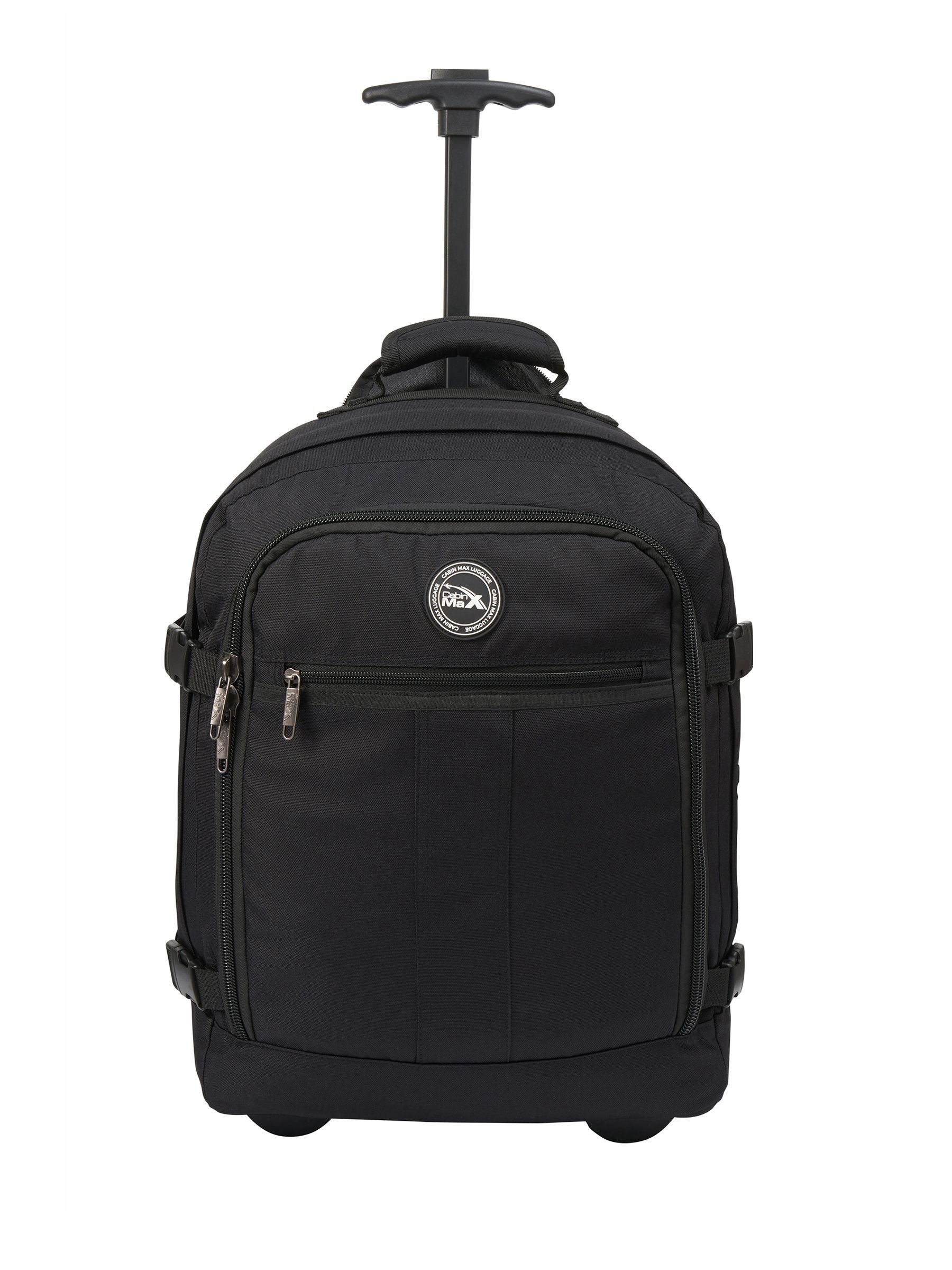 Cabin Max Metz hybrid trolley backpack 30L black, imported from the UK