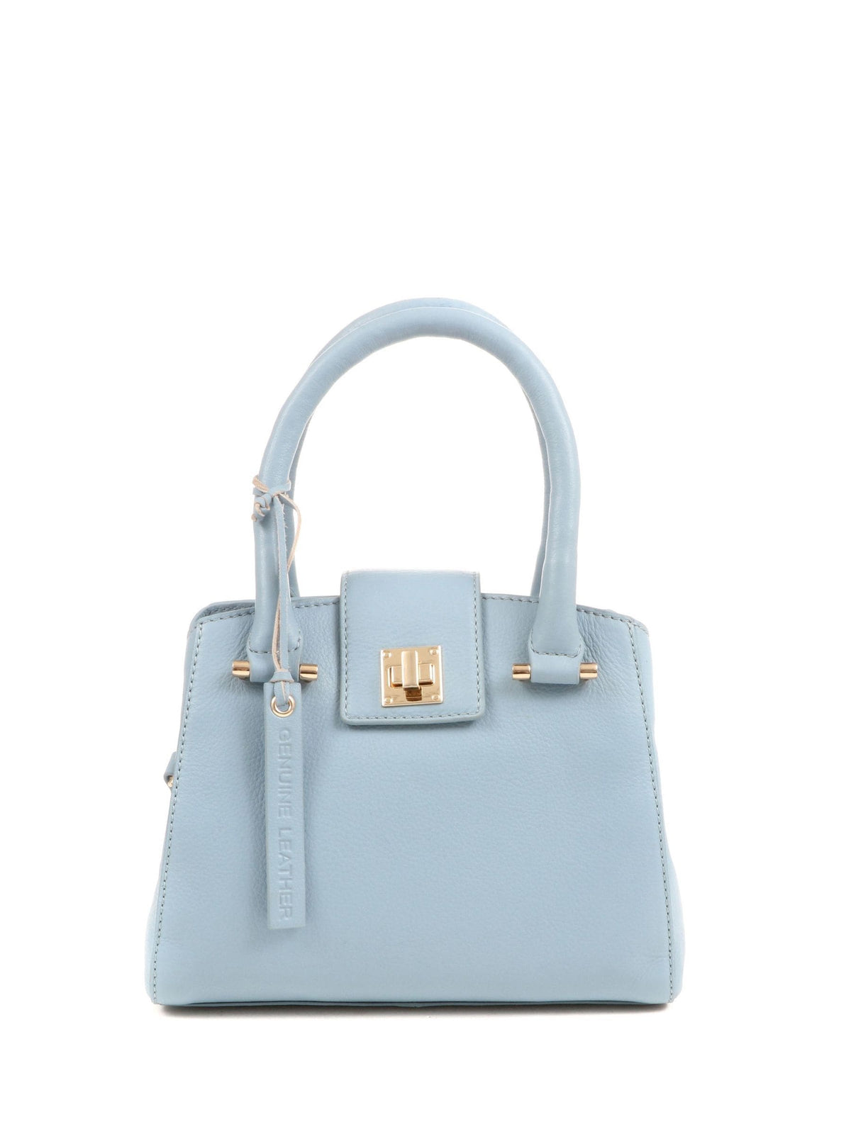 Jones Bootmaker Blue Whimsy Leather Top Handle Tote Bag