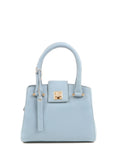 Jones Bootmaker Blue Whimsy Leather Top Handle Tote Bag