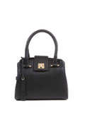 Jones Bootmaker Black Whimsy Leather Top Handle Tote Bag