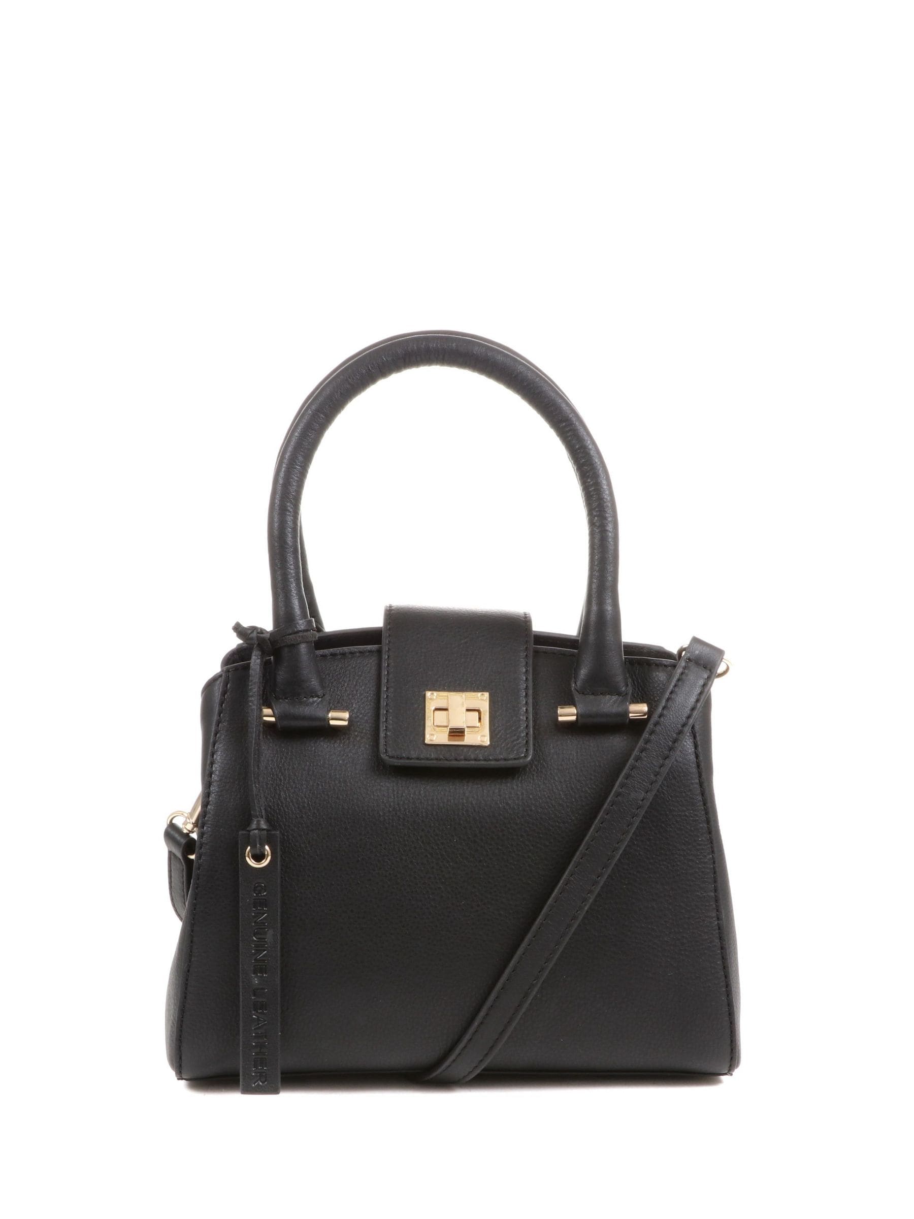 Jones Bootmaker Black Whimsy Leather Top Handle Tote Bag