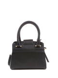 Jones Bootmaker Black Whimsy Leather Top Handle Tote Bag