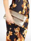 Jones Bootmaker Gold Wylie fold-over clutch bag, UK version