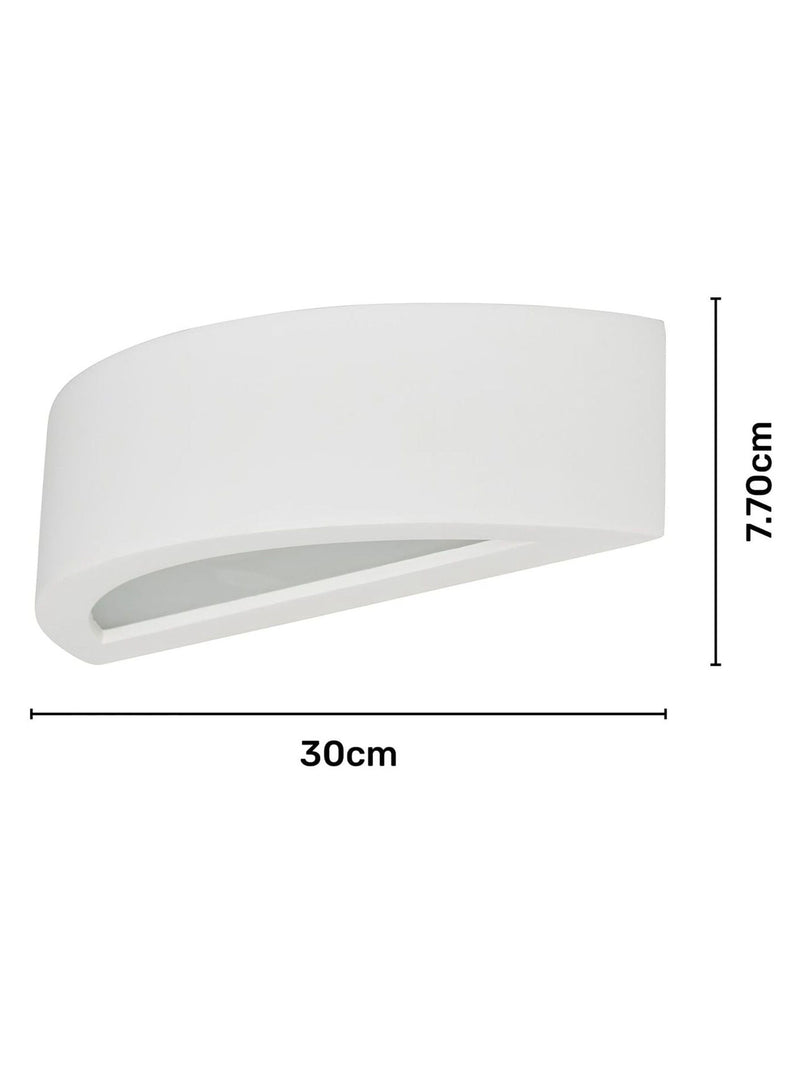 BHS white Baza wall light 30cm, imported from the UK