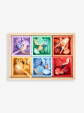 JoJo Maman Bébé nature matching game wooden shapes British brand