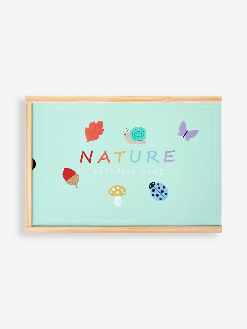 JoJo Maman Bébé nature matching game wooden shapes British brand