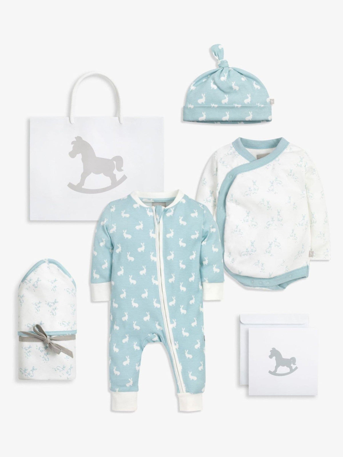 The Little Tailor blue luxury baby gift set, imported from the UK