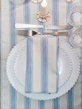 Avalon Home mid blue stripe napkins set of 2 (British brand)