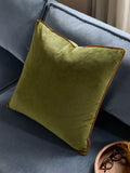 Furn Olive/Ginger Meridian Velvet 55 x 55cm Cushion Cover