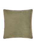 Furn Fir Green/Dark Red Meridian Velvet 45 x 45cm Cushion Cover