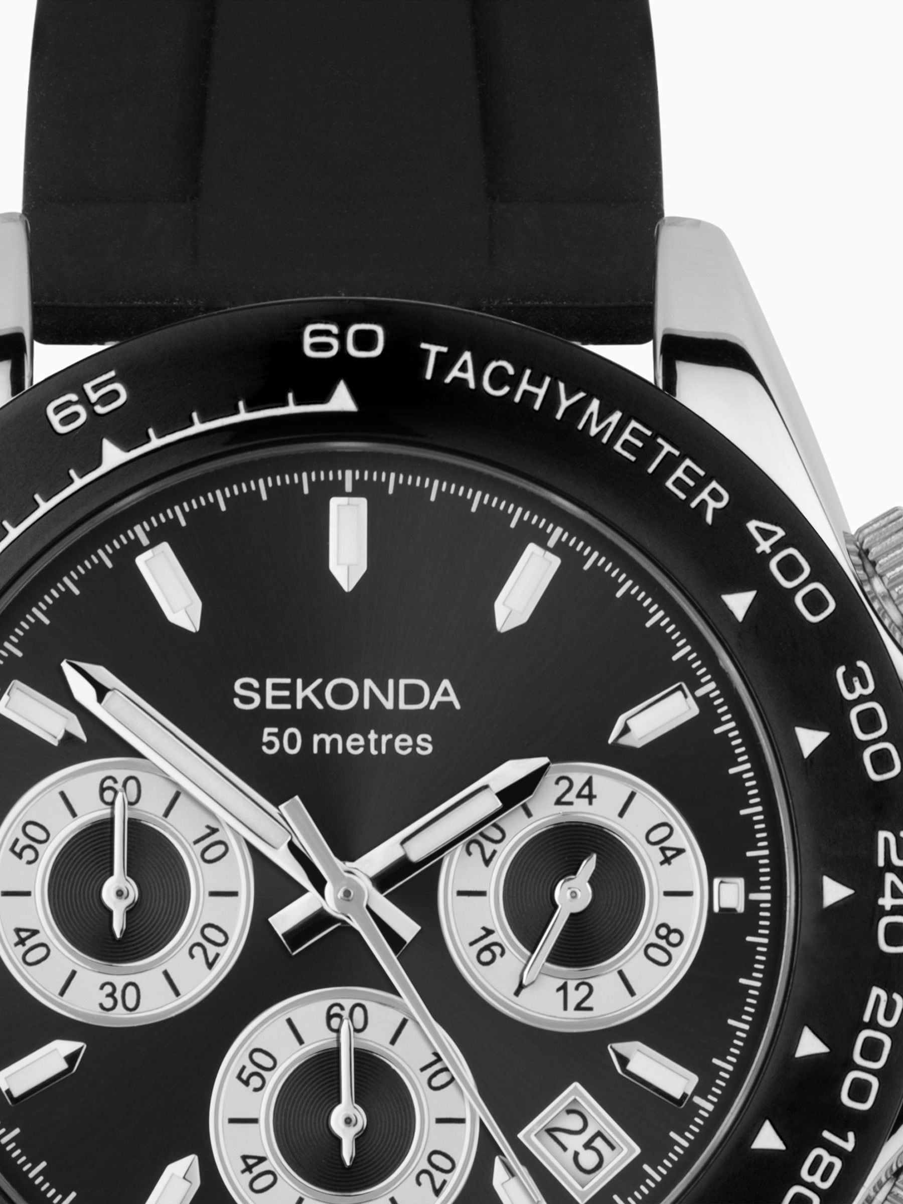 Sekonda Black Circuit watch 39mm (British brand)