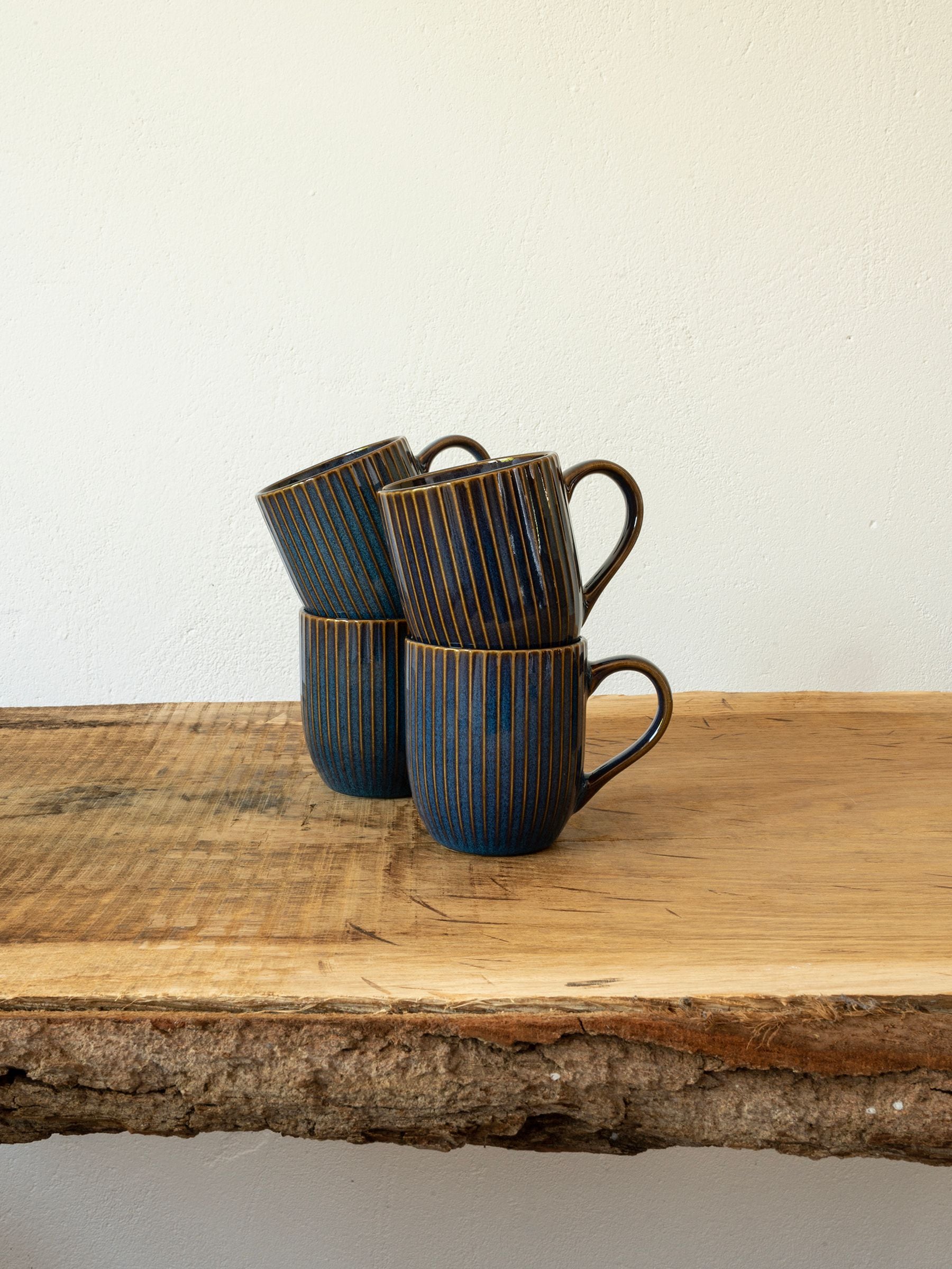 Dutch Rose Blue Sapphire Set of 4 Mini Mugs 26cl