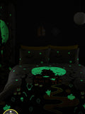 Grey haunted house glow in the dark duvet cover set - British product