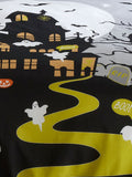 Grey haunted house glow in the dark duvet cover set - British product