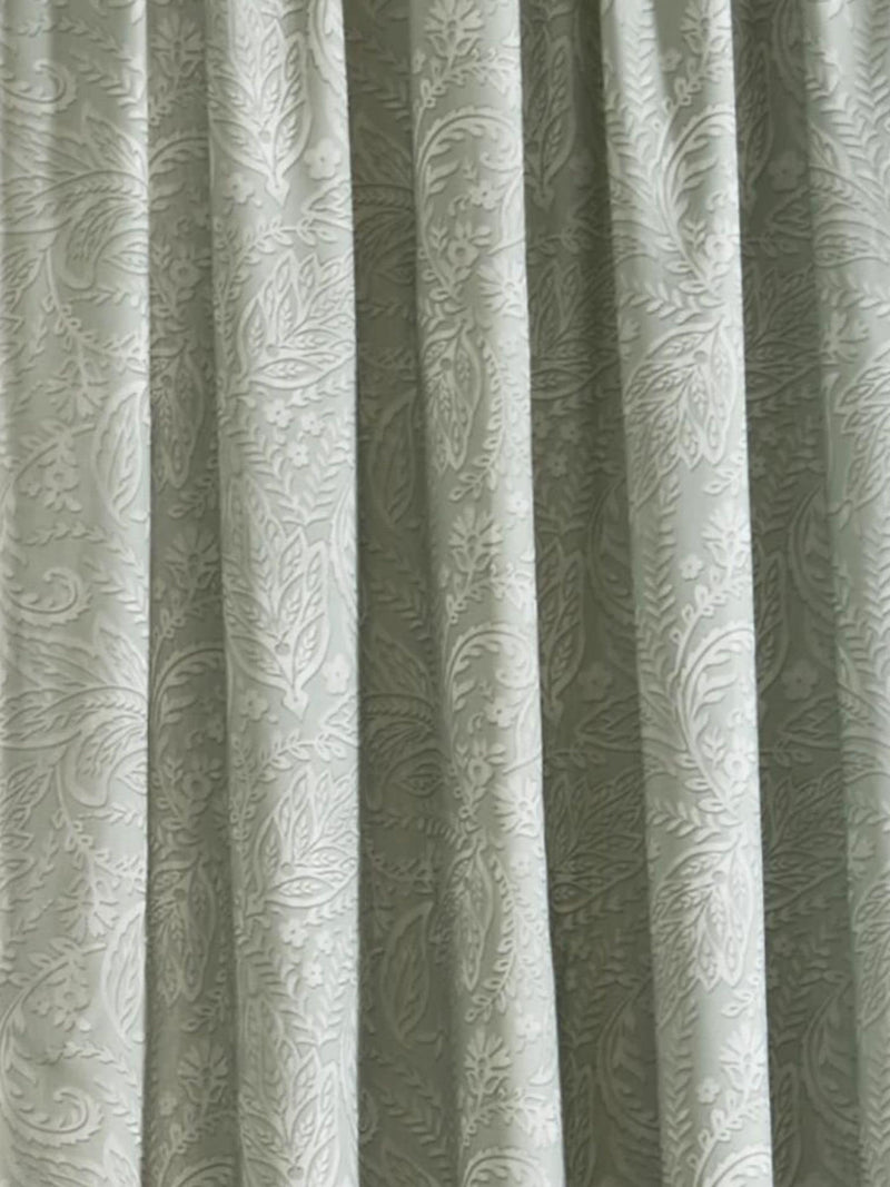 Dreams & Drapes Green Aveline pencil pleat curtains 229x183cm - British product