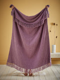 Appletree purple chenille throw 180x130cm - British product