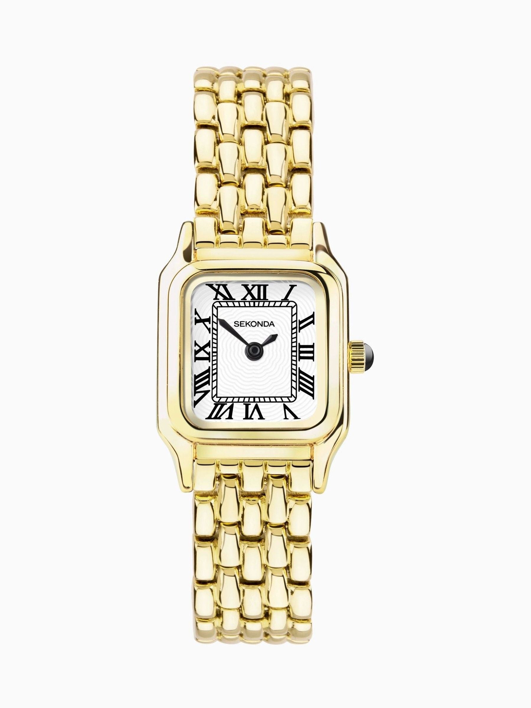 Sekonda Monica gold-tone bracelet watch with white dial (British brand)