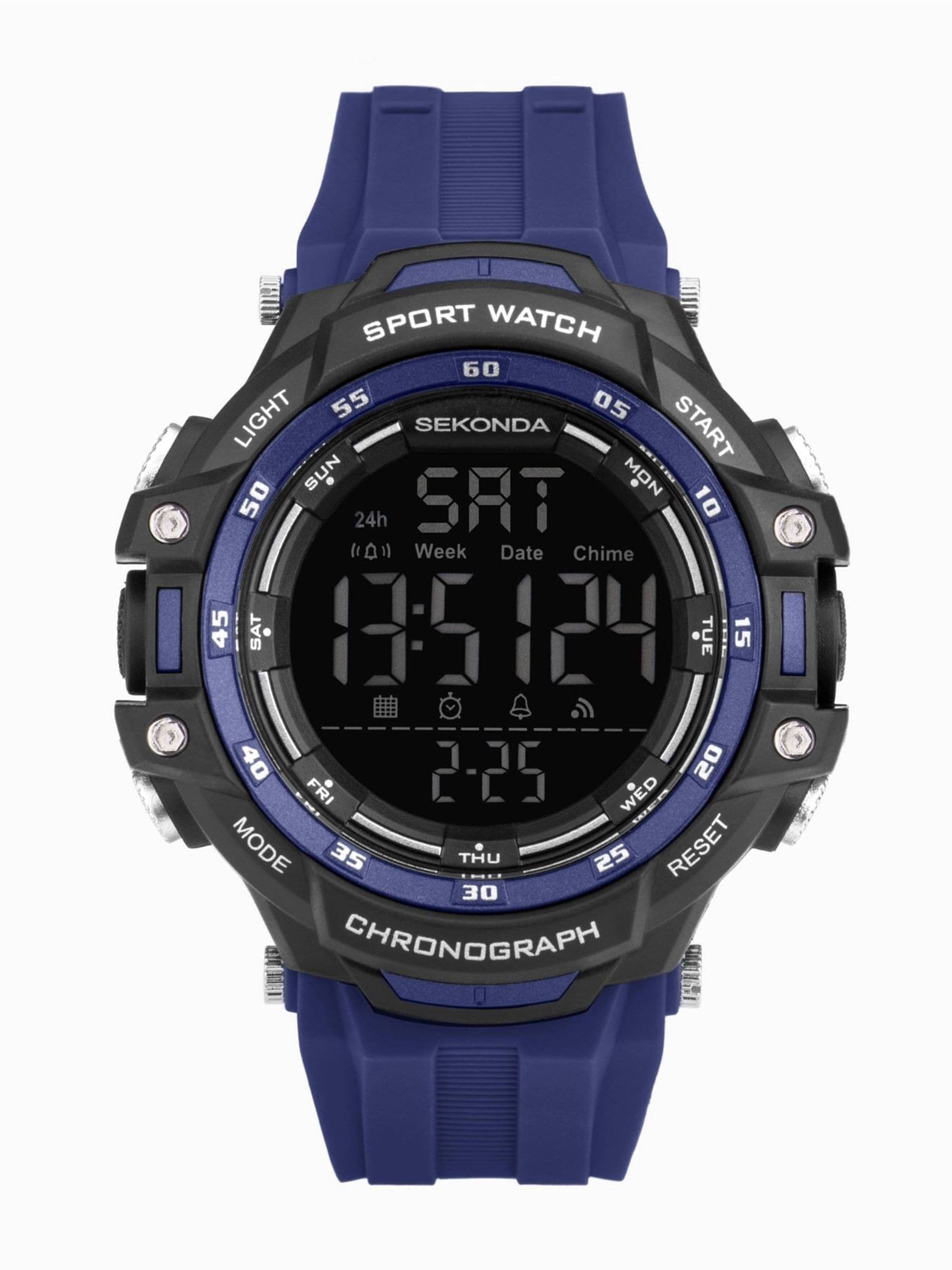 Sekonda Schwarze Crossfell Digitaluhr 53mm (Britische Marke)