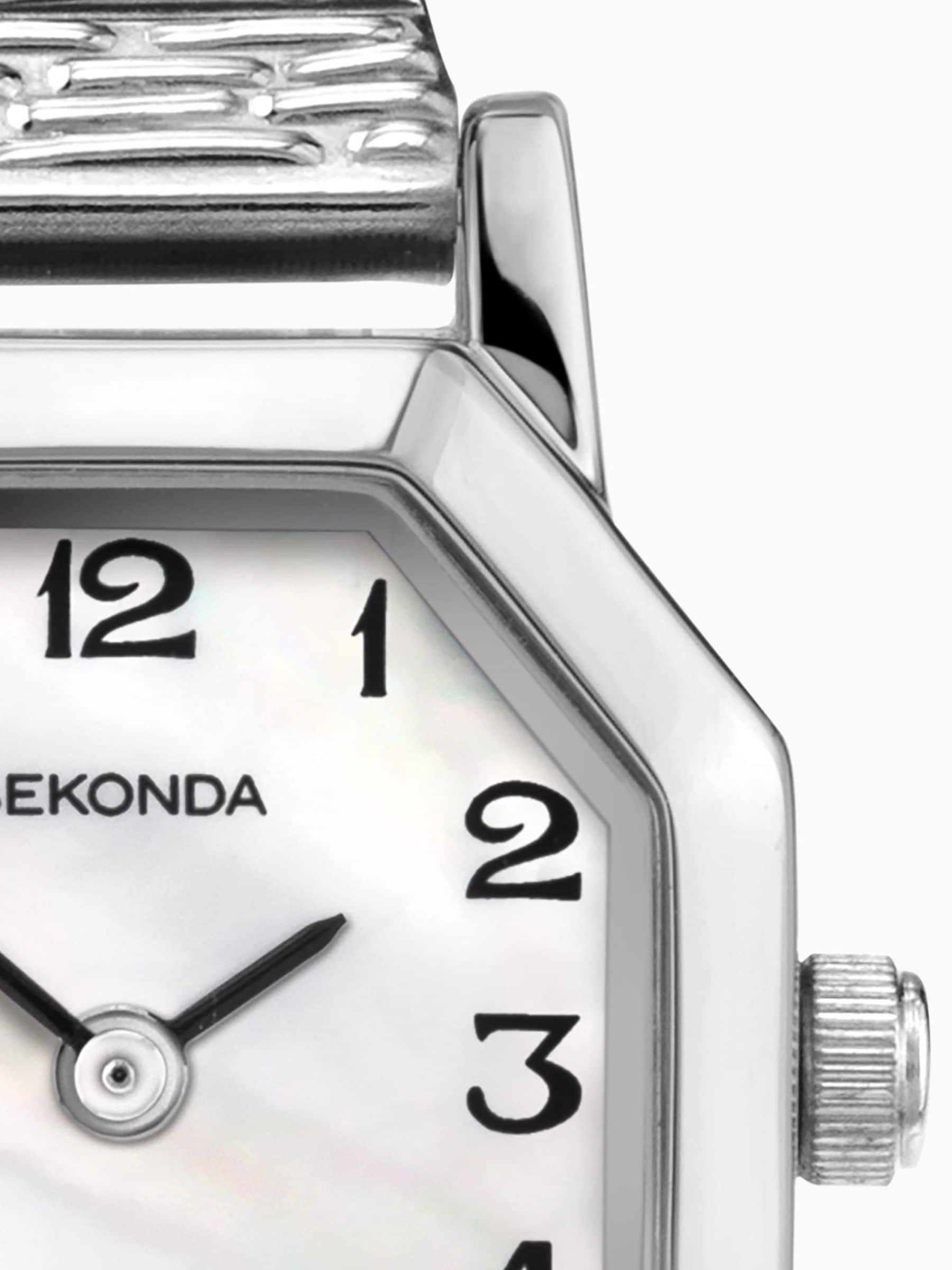 Sekonda White Mila watch with mother-of-pearl dial 21mm (British brand)