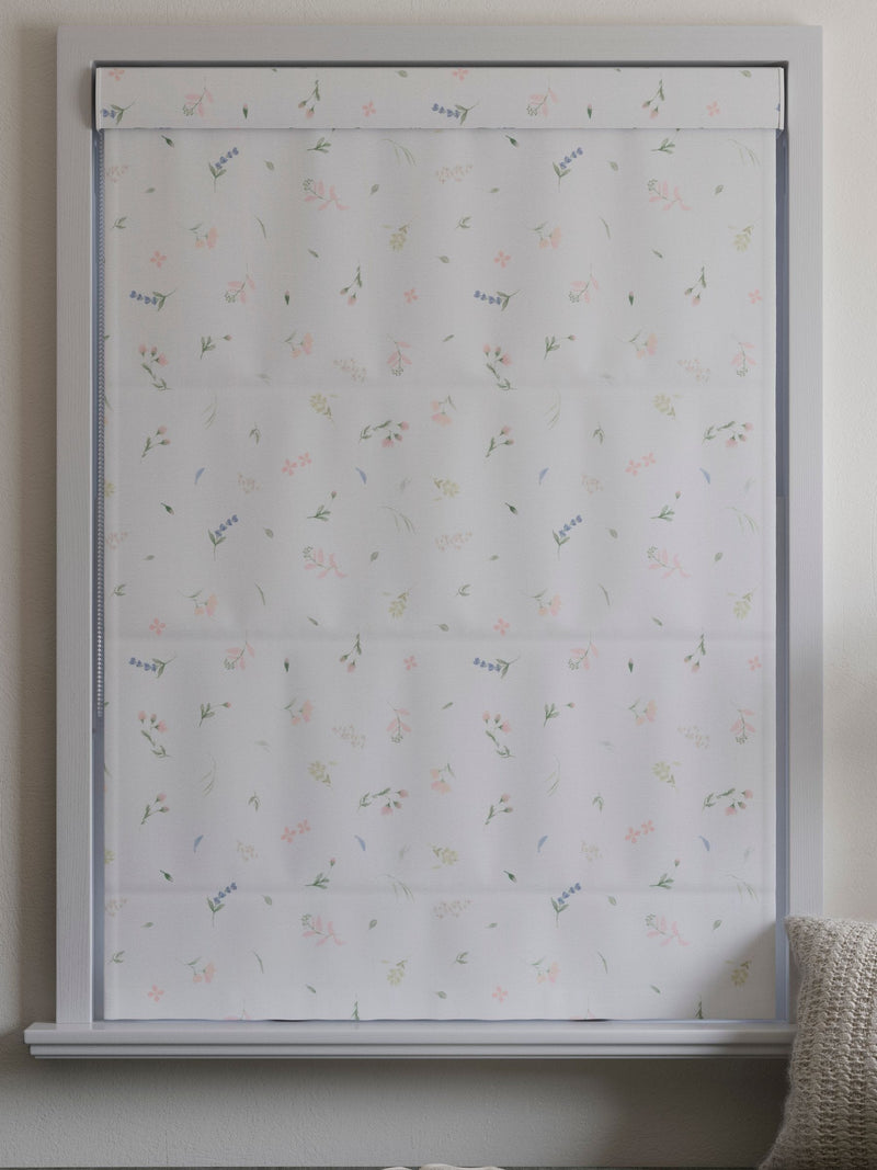 Next roman blind ditsy floral white cotton (British brand)