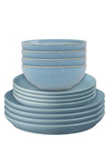 Denby Blue Elements Coupe 12 piece dinnerware set - British product