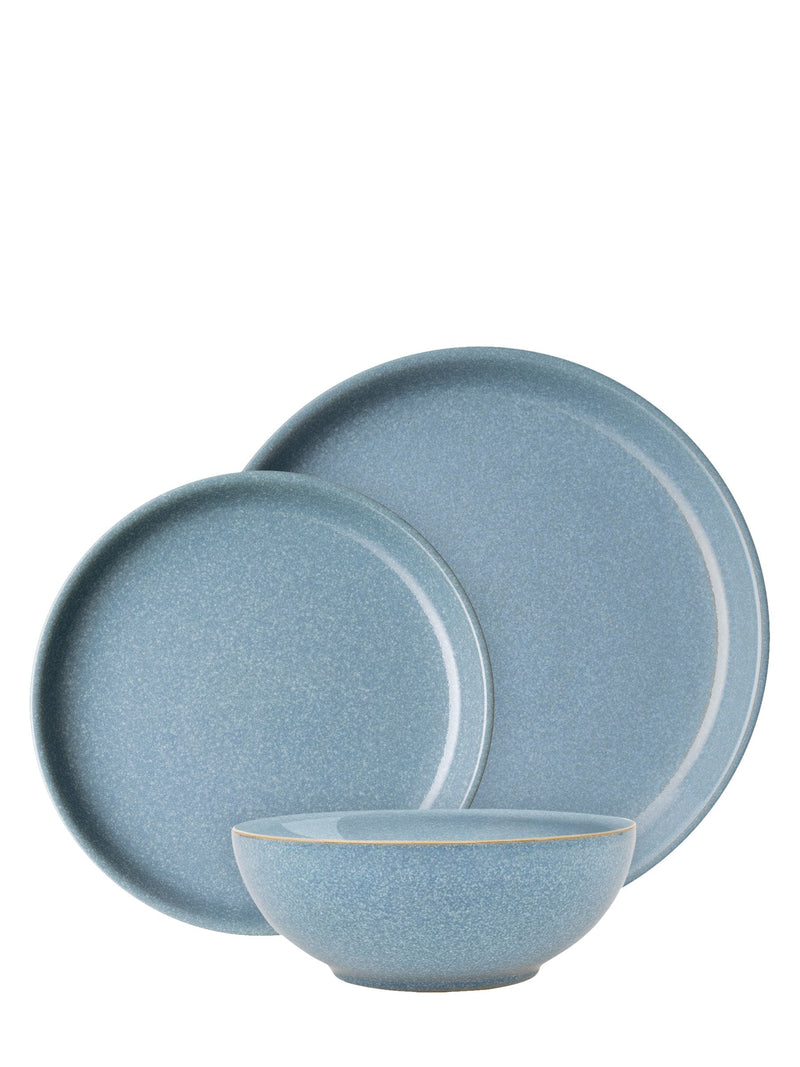 Denby Blue Elements Coupe 12 piece dinnerware set - British product
