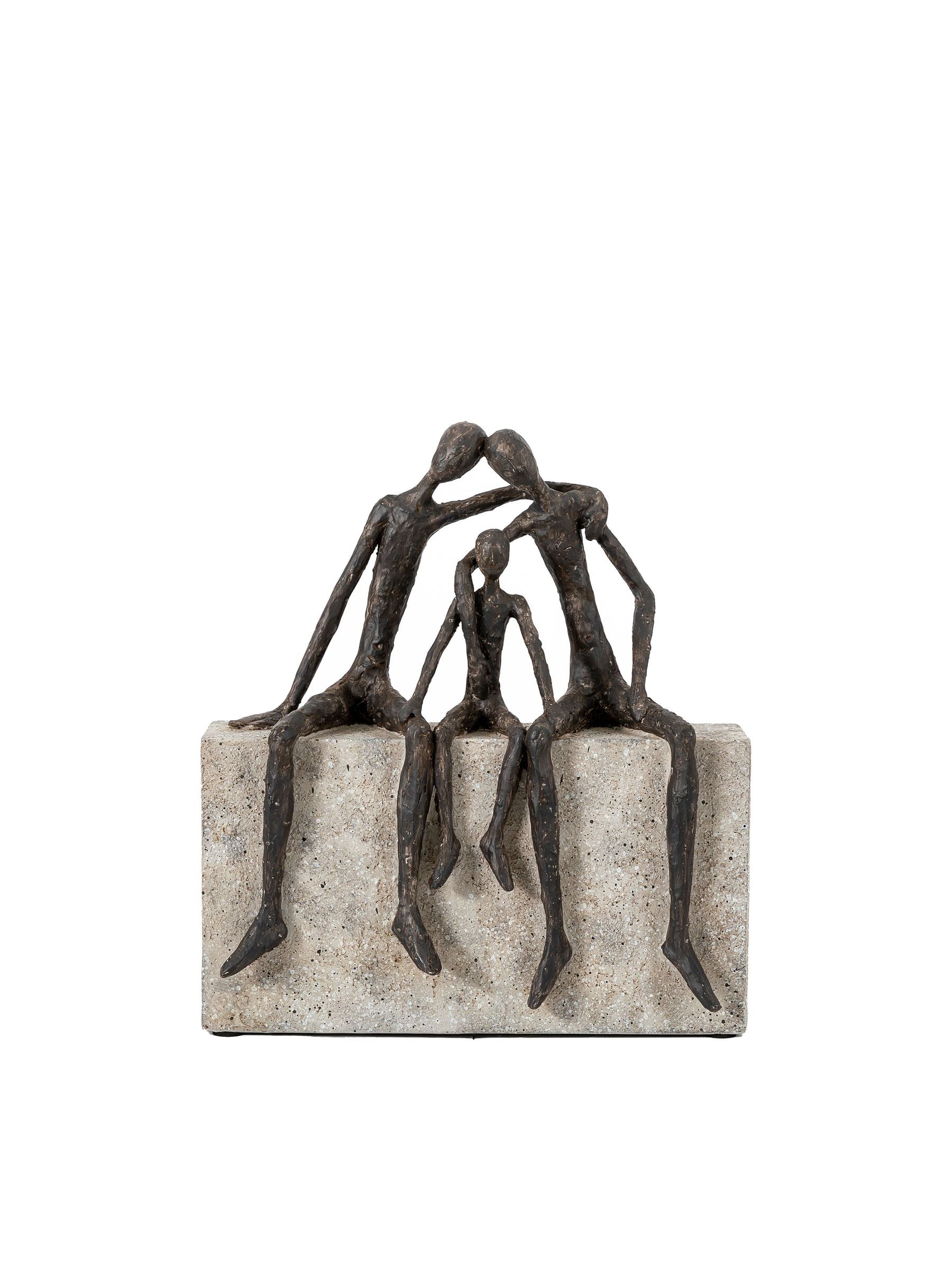 Gallery Home Three of Us black resin sculpture 25cm (British brand)