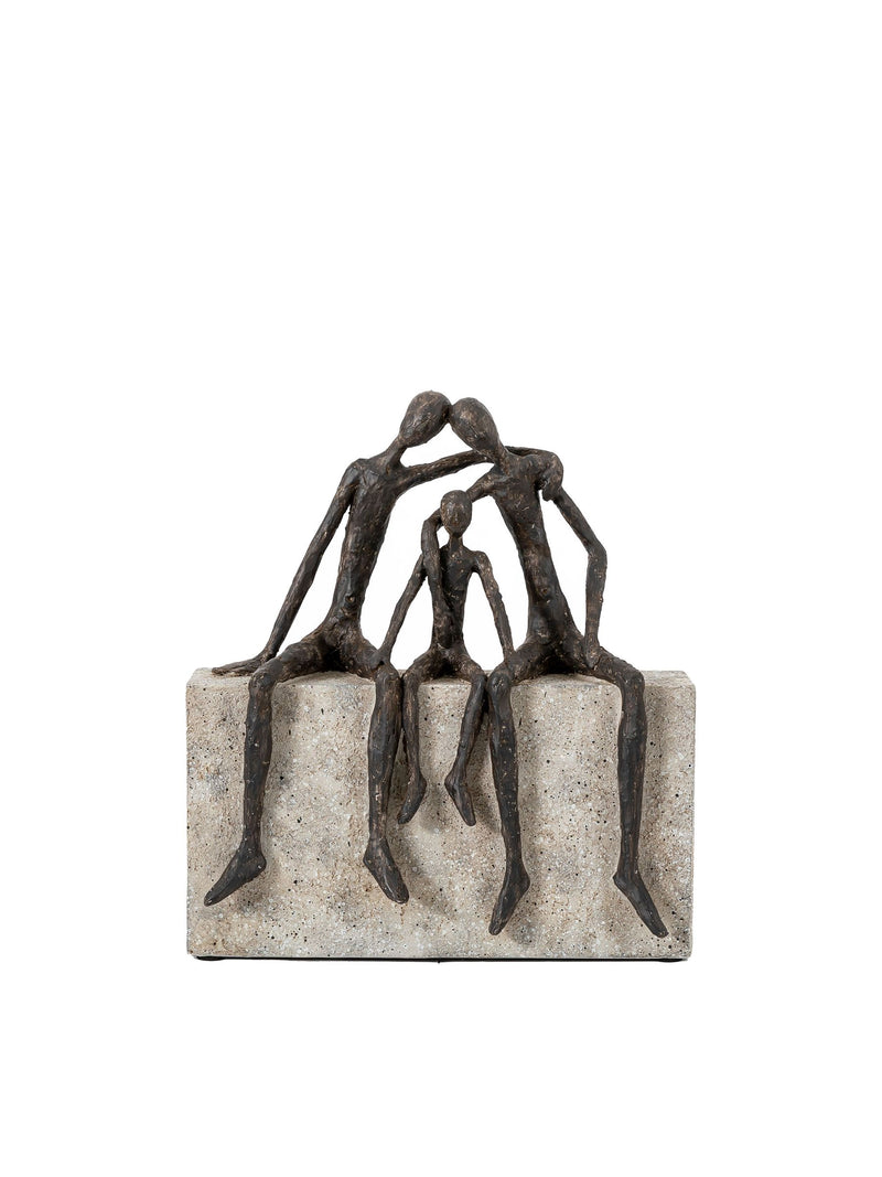 Gallery Home Three of Us black resin sculpture 25cm (British brand)