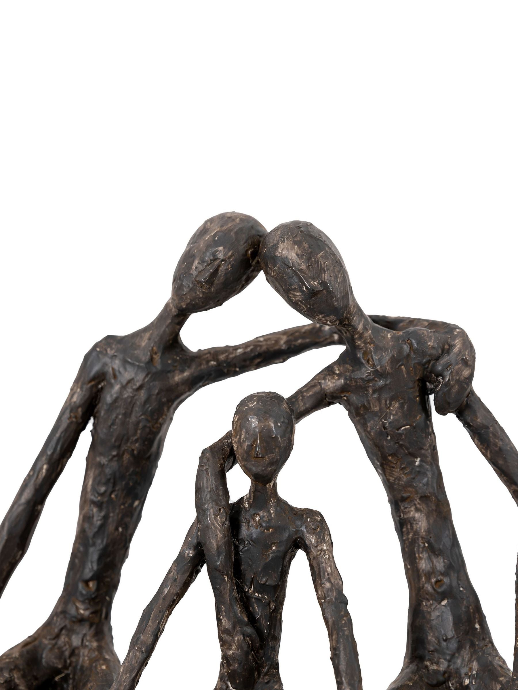 Gallery Home Three of Us black resin sculpture 25cm (British brand)