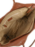 Jones Bootmaker Brown Wildrosa leather shoulder bag - British product
