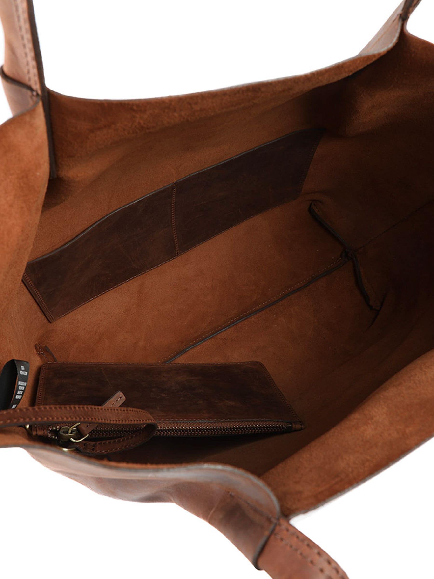 Jones Bootmaker brown leather shoulder bag, imported from the UK