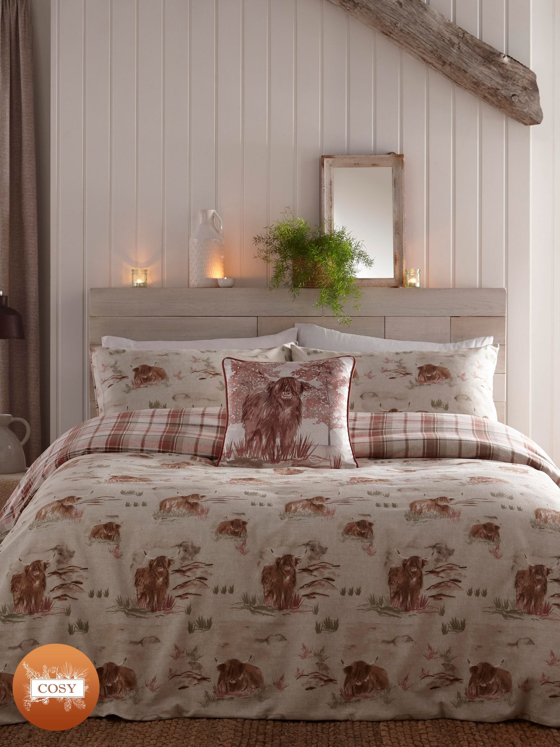 Dreams & Drapes Hanson Highland Cow duvet cover set - British product